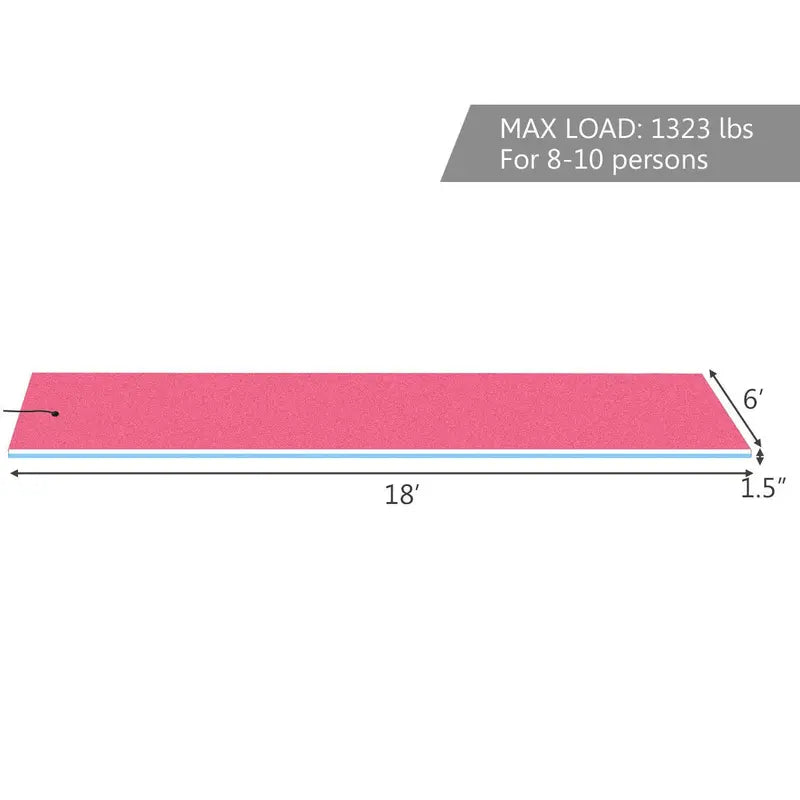 Extra-Large Floating Water Pad  Tear-Resistant XPE Foam Mat (18′ x 6′ or 12′ x 6′)