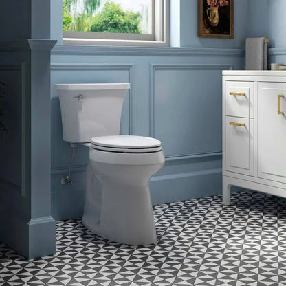Highline Arc Two-Piece Elongated Toilet  1.28 GPF Single-Flush System in White (Includes Seat)