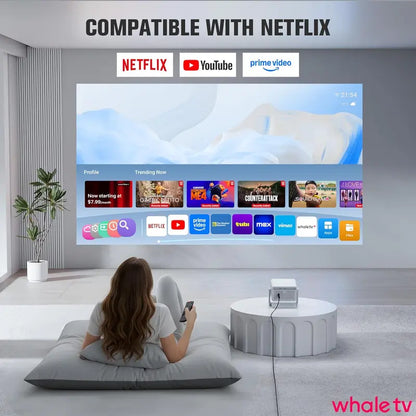 Officially Licensed Smart Mini Projector: 1800 ANSI Lumens, 4K Support, WiFi & Bluetooth Connectivity