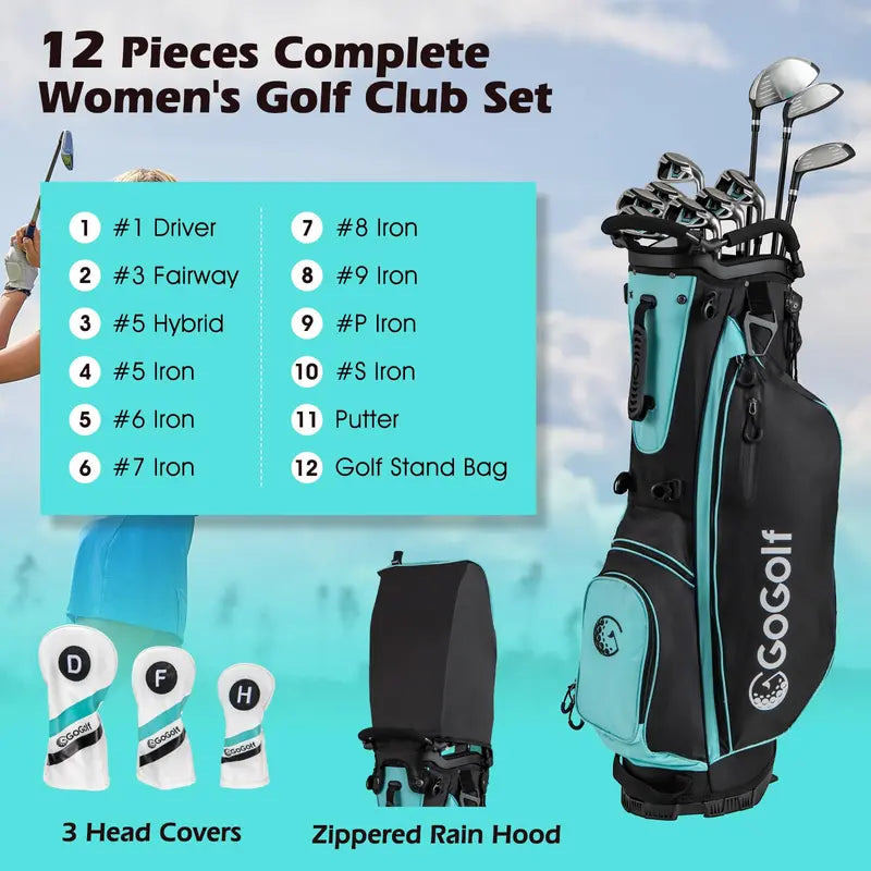 Women’s Complete Golf Set  12-Piece Right-Handed Ladies’ Club Collection