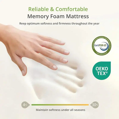 8-Inch Double Memory Foam Mattress  Balanced Medium-Firm Comfort for Everyday Sleep