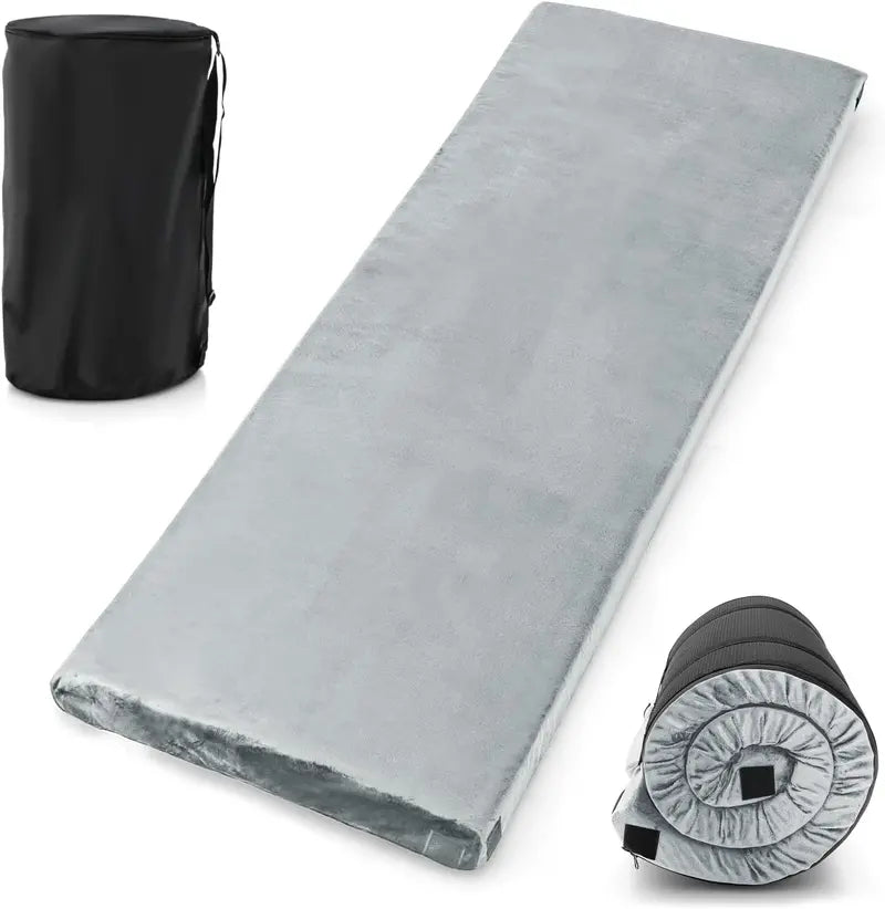 Waterproof Memory Foam Camping Mat  Roll-Up Floor Mattress with Carry Bag for Travel or Outdoors