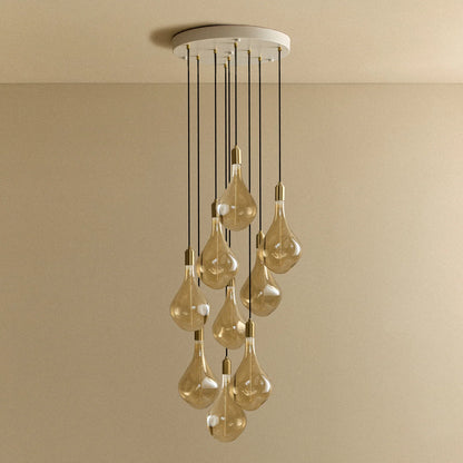 Nine Pendant in Brass + Voronoi III