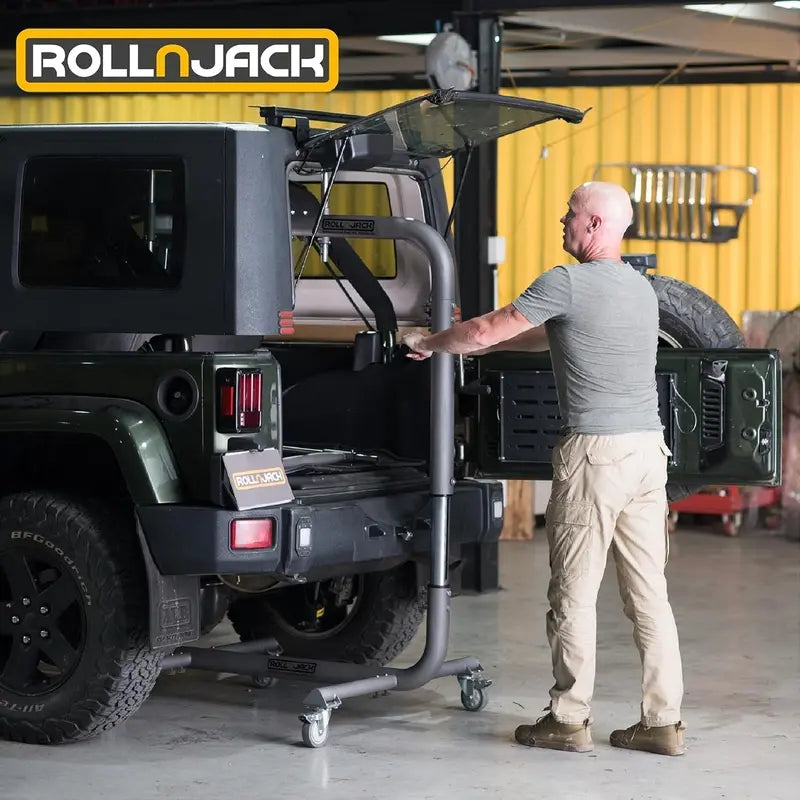 Jeep Wrangler Hardtop Removal Jack  Single-Person Lifting System for Easy Roof Panel Handling