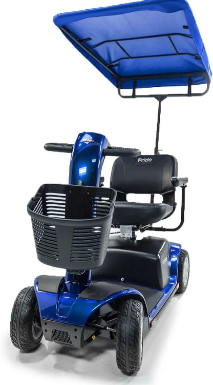 Pride & Drive Blue Water-Resistant Adjustable Height Mobility Scooter Sunshade Canopy