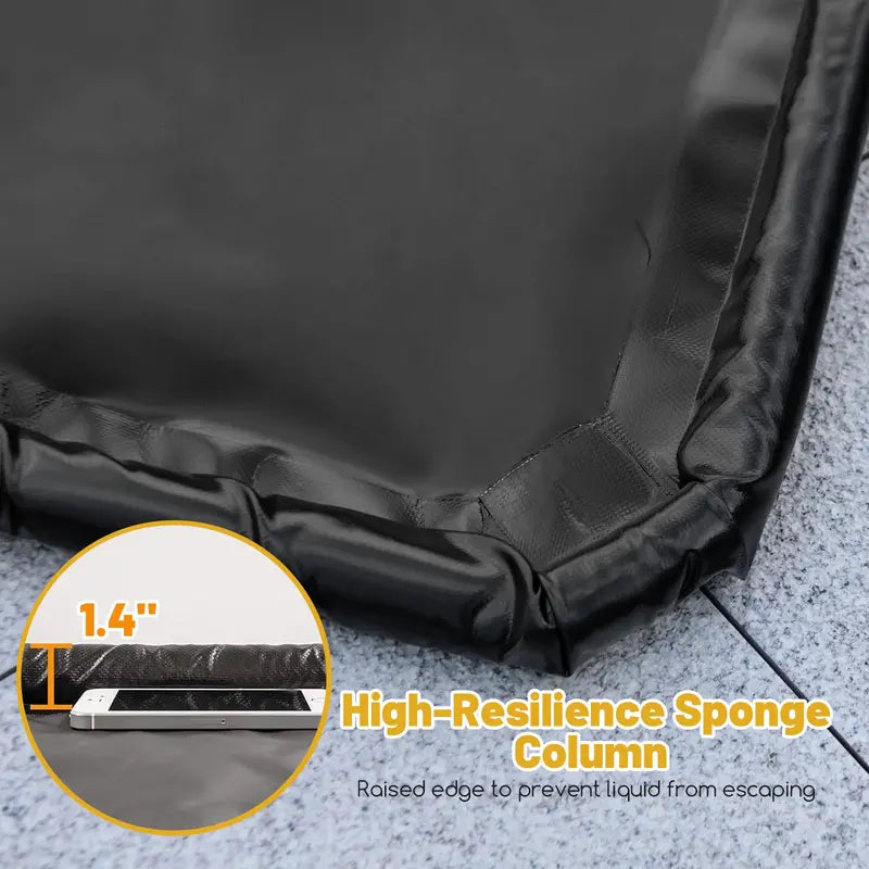 Extra-Large Waterproof Garage Floor Mat (22′ x 9′) for Under-Car Protection Against Mud, Rain, and Snow