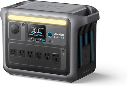 1800W (2400W Peak) Portable Solar Generator  1056Wh LiFePO4 Battery, 58-Min Fast Charge