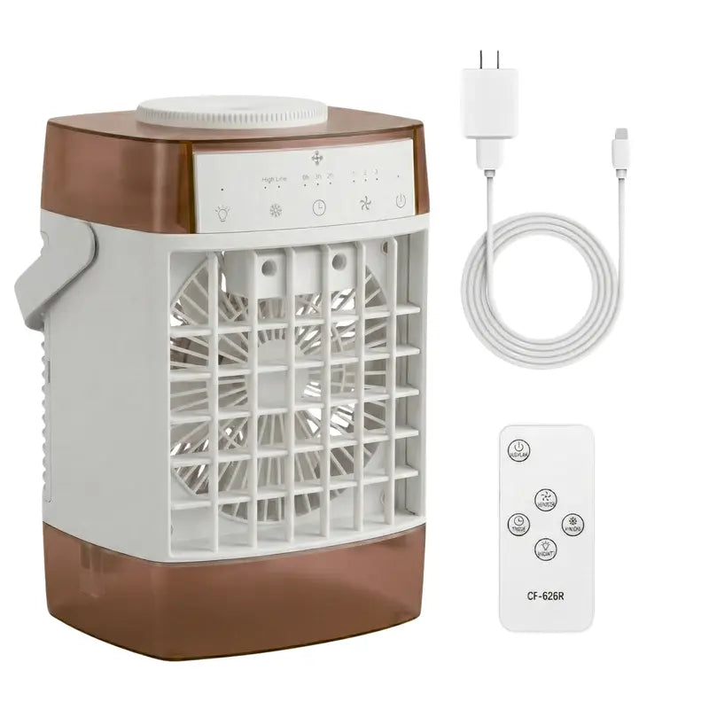 Personal Evaporative Air Cooler with Remote, Adjustable Timer, and Three Fan Speeds