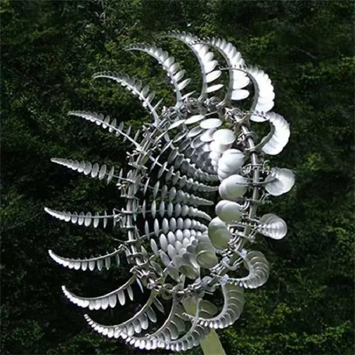Whimsical Spinning Windmill Garden Decor  Magic Metal Design