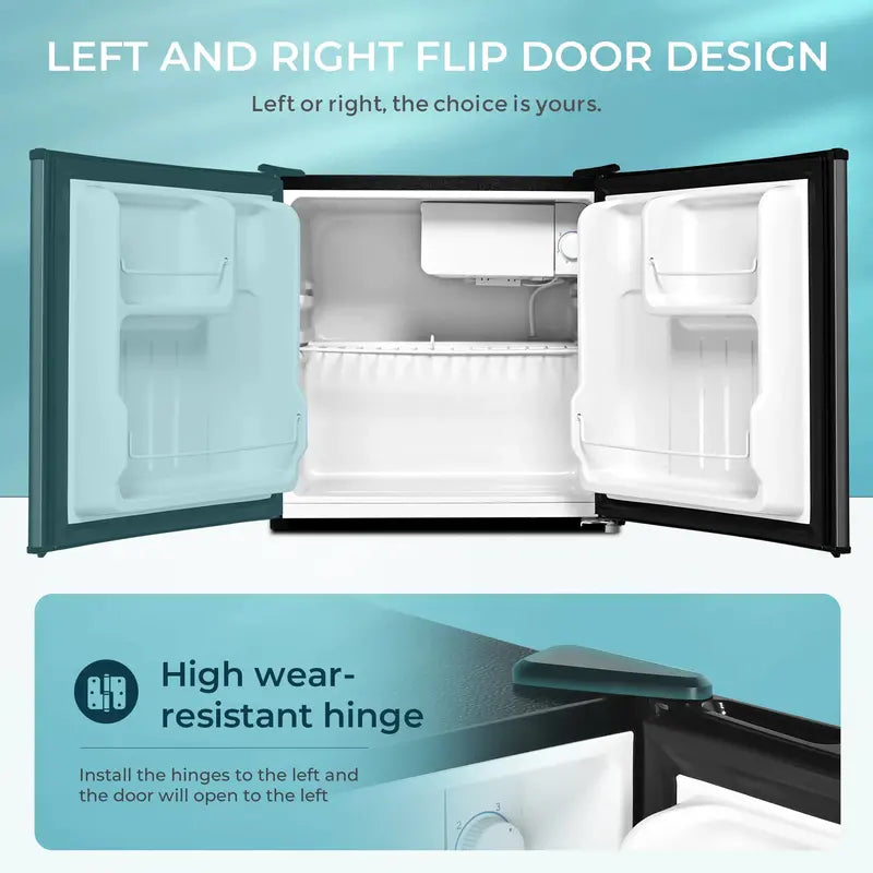 EUHOMY 1.7 Cu.Ft Compact Mini Fridge  Built-in Freezer and Adjustable Temperature Control