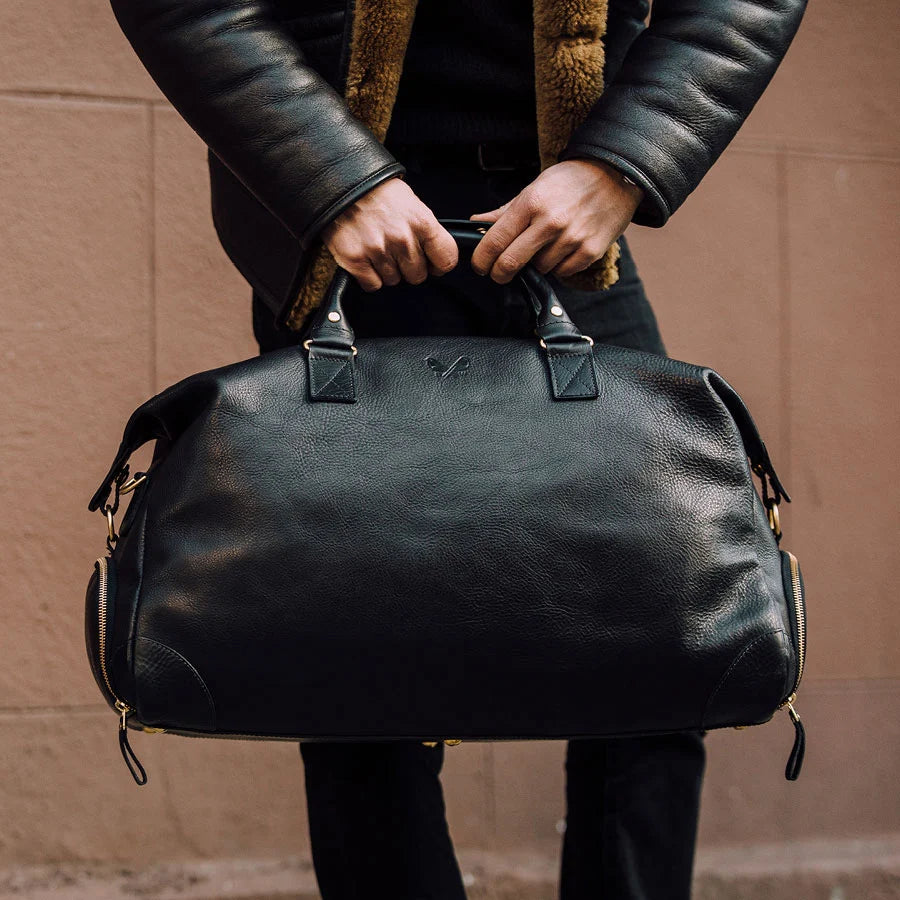 Leather Weekender - Black