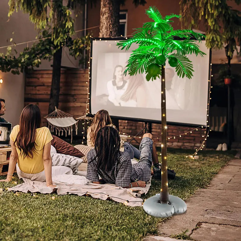 6-Foot Outdoor Lighted Tropical Palm Tree with 309 Energy-Efficient LED Lights