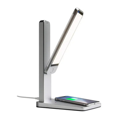 Helpox 3-in-1 Foldable LED Desk Lamp  Includes Qi Wireless Charging Pad & Adjustable Arm