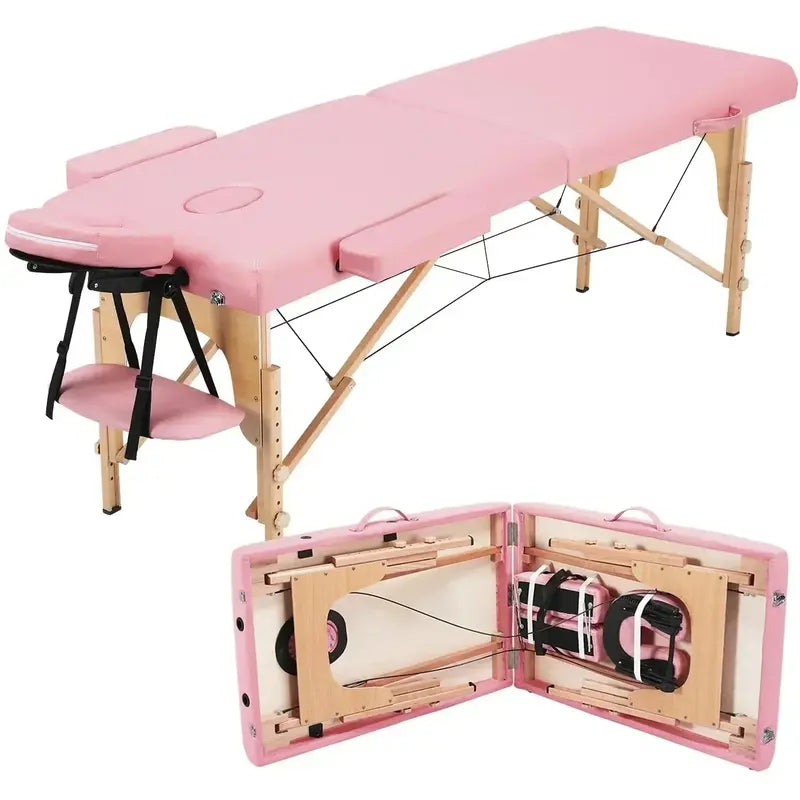 Yaheetech Portable Massage Table  Foldable Spa Bed for Lash Techs and Therapists