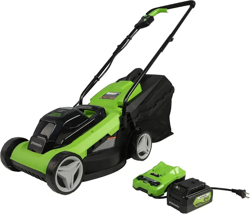 Greenworks 24V Cordless Brushless Lawn Mower Kit — Includes 4.0Ah Battery & Charger