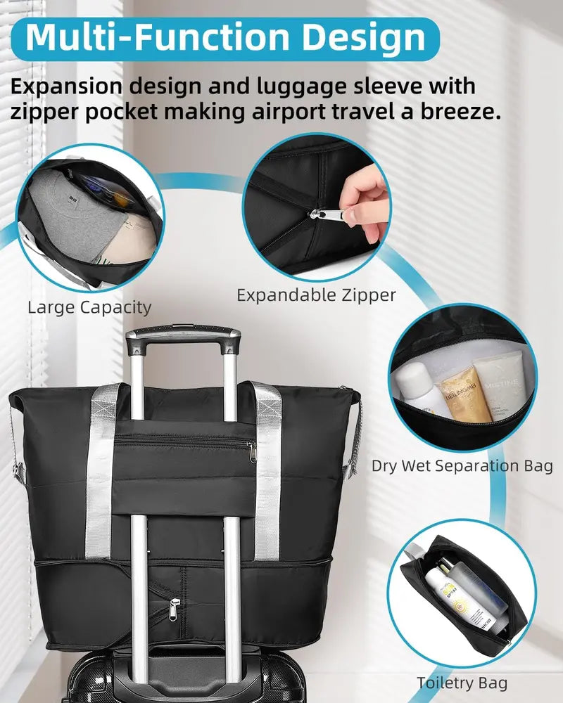 6-Piece Expandable Rolling Luggage Set  Lightweight Hardshell Suitcases with Smooth-Spinning Wheels & Modular Packing Options