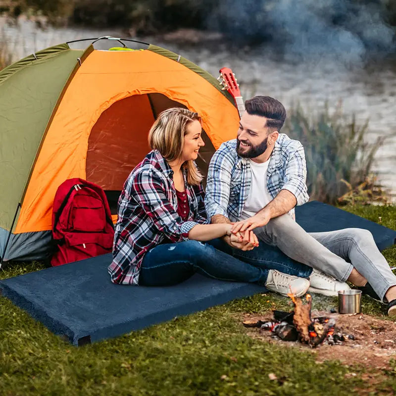 Waterproof Memory Foam Camping Mat  Roll-Up Floor Mattress with Carry Bag for Travel or Outdoors