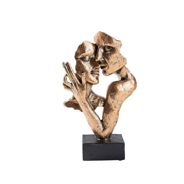 Modern Abstract Kiss Sculpture  Artistic Wall or Shelf Decor