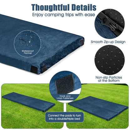 Waterproof Memory Foam Camping Mat  Roll-Up Floor Mattress with Carry Bag for Travel or Outdoors