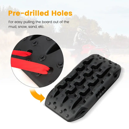 Off-Road Recovery Traction Mats, Dual-Piece 4×4 Heavy-Duty Grip Tracks