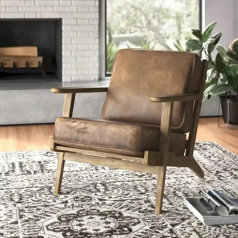 Albert Modern Accent Chair  Sleek Upholstered Seating with Clean Lines and Tailored Profile