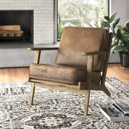 Albert Modern Accent Chair  Sleek Upholstered Seating with Clean Lines and Tailored Profile