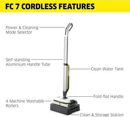 Kärcher Cordless Electric Mop & Sanitizer  Steam-Free Hard Floor Cleaner with Detachable Battery