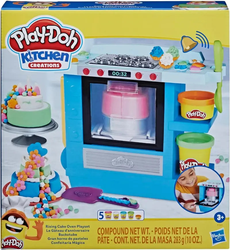 Hasbro Play-Doh Kitchen Creations Rising Cake Oven Playset  Preschool Kitchen Toy for Kids Aged 3+