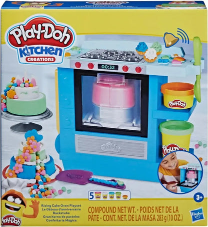 Hasbro Play-Doh Kitchen Creations Rising Cake Oven Playset  Preschool Kitchen Toy for Kids Aged 3+