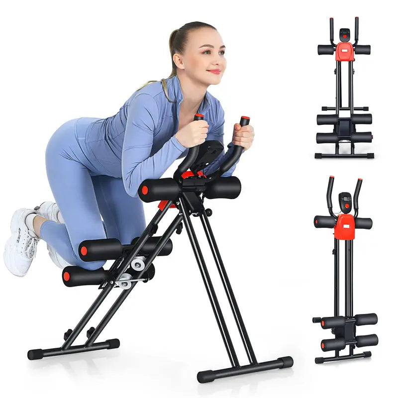 Foldable Abdominal Trainer with Three Resistance Levels for Core Strength and Stability Workouts