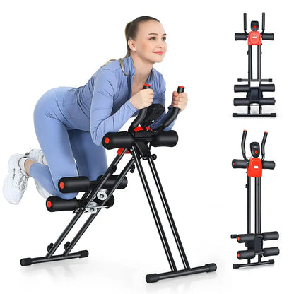 Foldable Abdominal Trainer with Three Resistance Levels for Core Strength and Stability Workouts