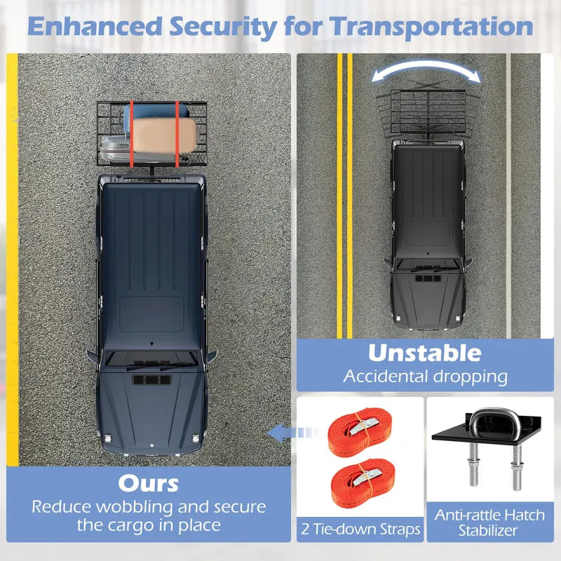 Hitch-Mounted Wheelchair and Scooter Carrier with Integrated Loading Ramp
