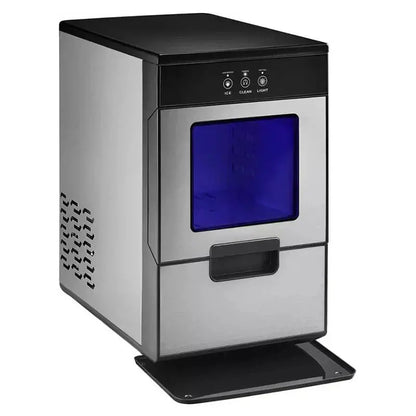 44-Lb Nugget Ice Maker  Compact Stainless Steel Icemachine with Auto Shut-Off and Chewable Ice Output