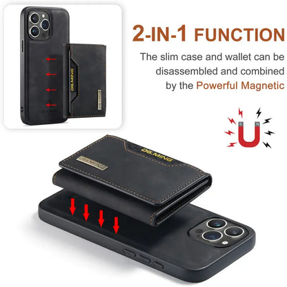 Executive Black Leather iPhone Wallet Case  Sleek, Functional & MagSafe Ready