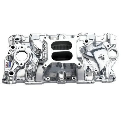 Polished Aluminum Intake Manifold  Universal Fit Performance Upgrade for Small-Block Engines (Model 27011)