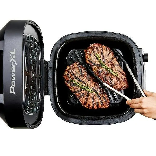 PowerXL Grill & Air Fryer Combo Plus  12-in-1 Indoor Cooker, 1550W, Stainless Steel Housing
