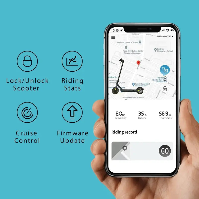 500W Folding Electric Scooter  10-Inch Solid Tires, 18-Mile Range, 19 MPH Top Speed, Lightweight Commuter Design