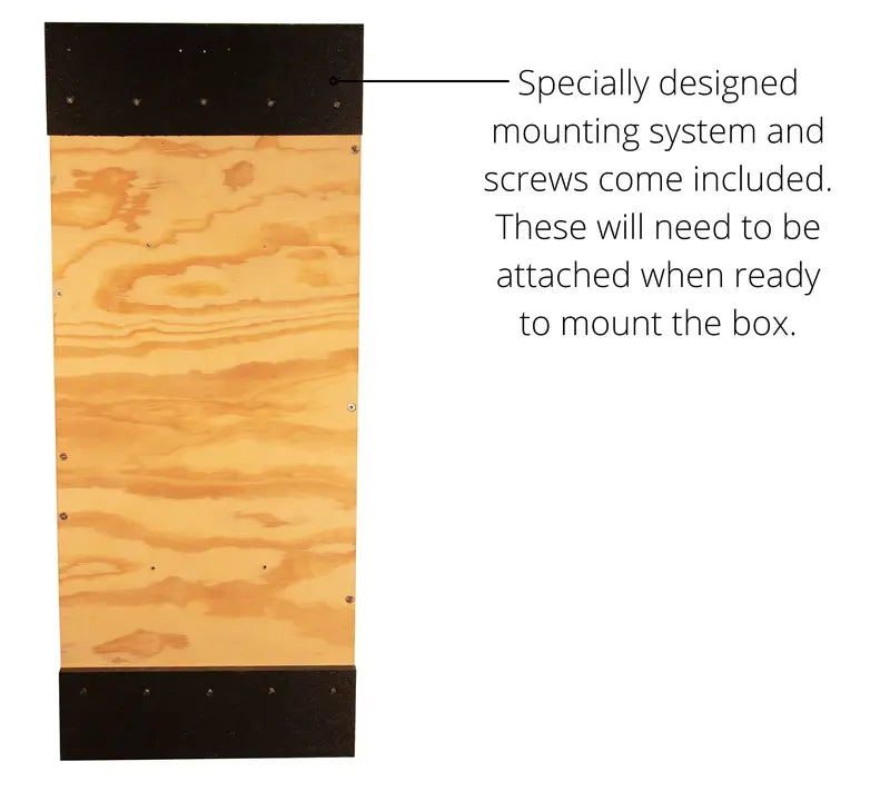 JCs Wildlife Barred Owl Nesting Box  USA-Made, Treated Plywood with Clean-Out Door & Mounting Kit