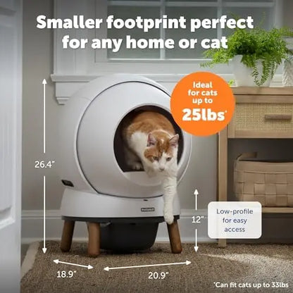 PetSafe SmartSpin Auto Self-Cleaning Cat Litter Box  App-Controlled, 2-Week Hands-Free Cleaning, Advanced Odor Control