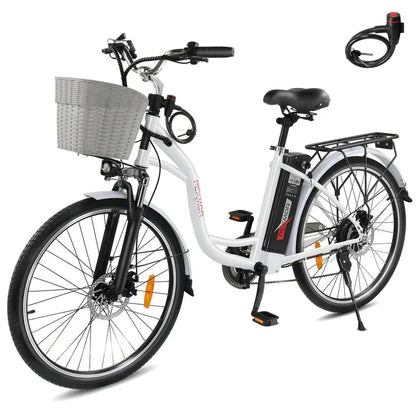 Pexmor 350W City Commuter E-Bike  36V Removable Battery Ebike with 500W Peak Power