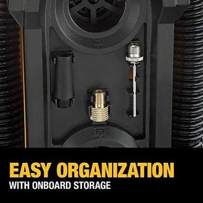 DEWALT DCC020IB 20V MAX Cordless Tire Inflator  Compact, Auto-Shutoff, LED Illumination, Quick-Fill Performance