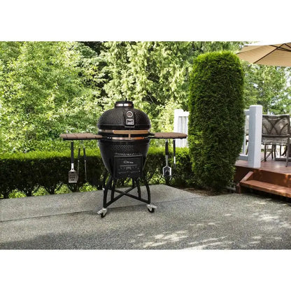 Kamado Pro 22-Inch Ceramic Charcoal Grill  Premium Kamado-Style BBQ with Included Cover