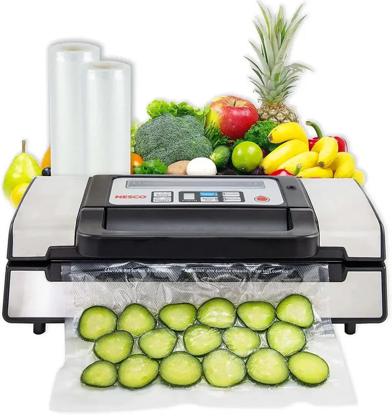 Nesco VS-12 Deluxe Vacuum Sealer  130W with Transparent Lid & Starter Bag Kit