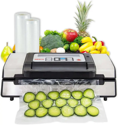 Nesco VS-12 Deluxe Vacuum Sealer  130W with Transparent Lid & Starter Bag Kit