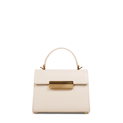 Mini Capucine - Cuir Box Blanc Cassé