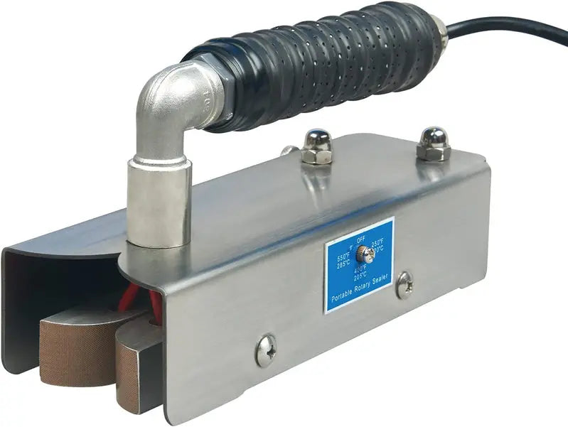ROS-25 Stainless Steel Handheld Rotary Heat Sealer  Portable Continuous Bag Sealing Tool