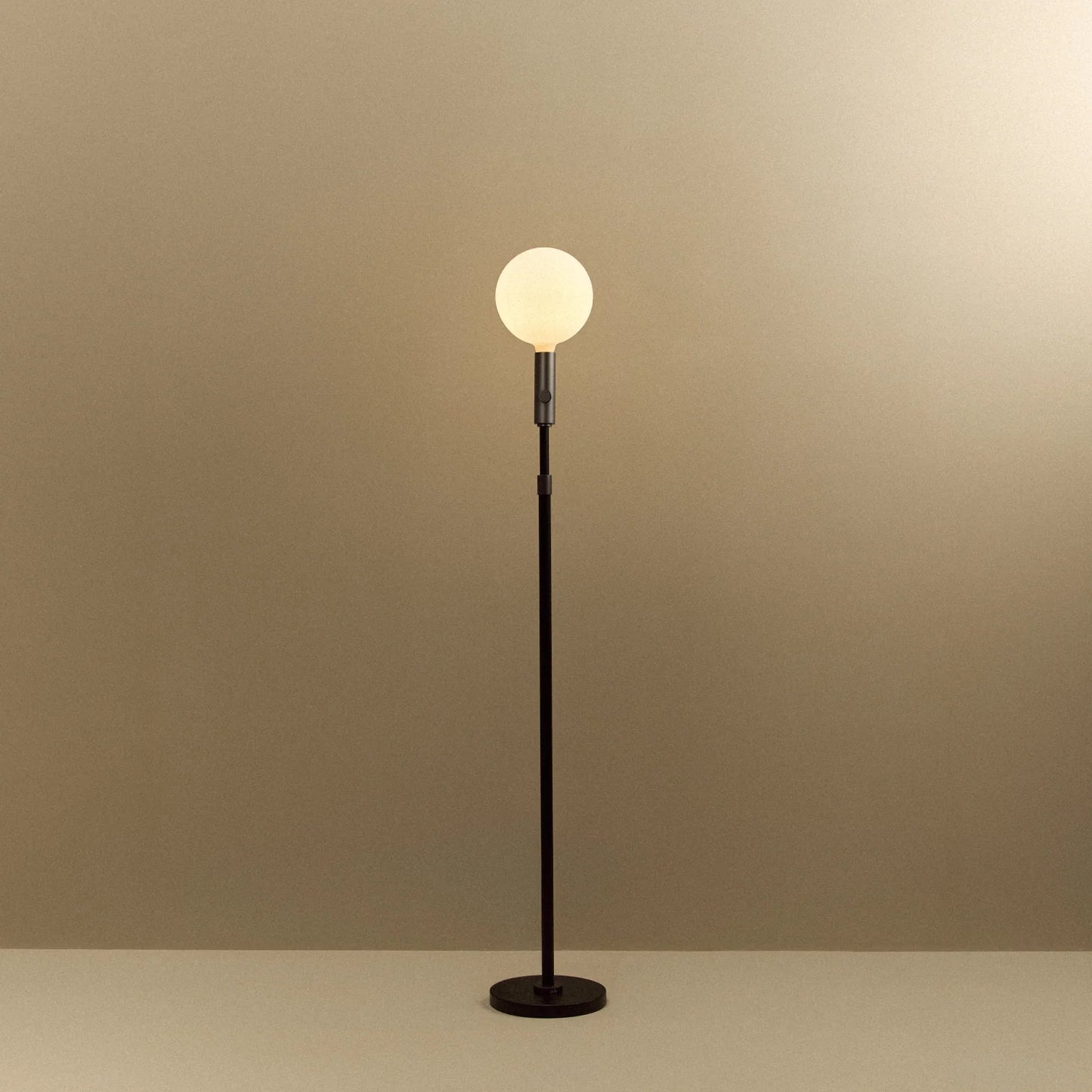 Poise Adjustable Floor Lamp in Graphite + Sphere V