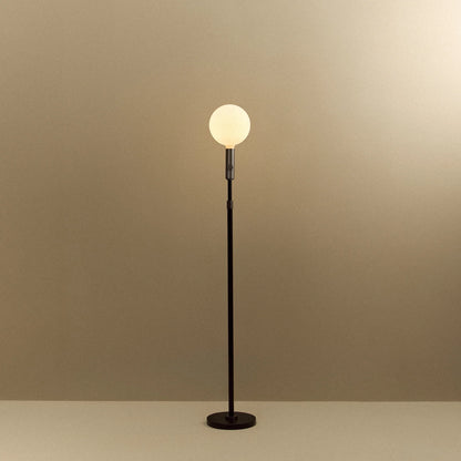 Poise Adjustable Floor Lamp in Graphite + Sphere V