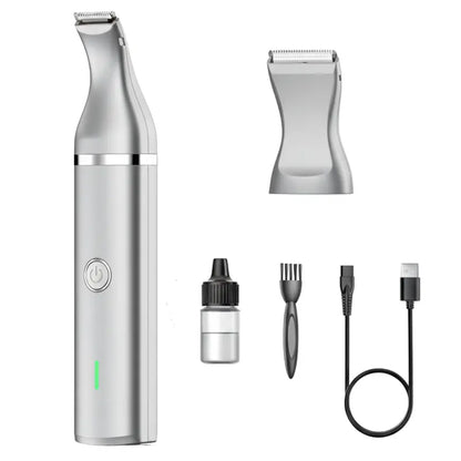 Cordless Dual-Blade Pet Grooming Clipper for Face, Paws, and Detailed Trimming