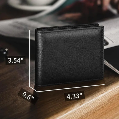 RFID-Blocking Bifold Wallet for Men  Slim &amp; Secure Card Storage